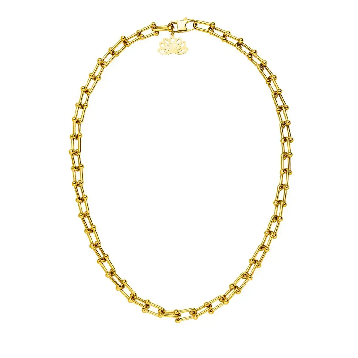 Goldene U-Gliederketten-Halskette
