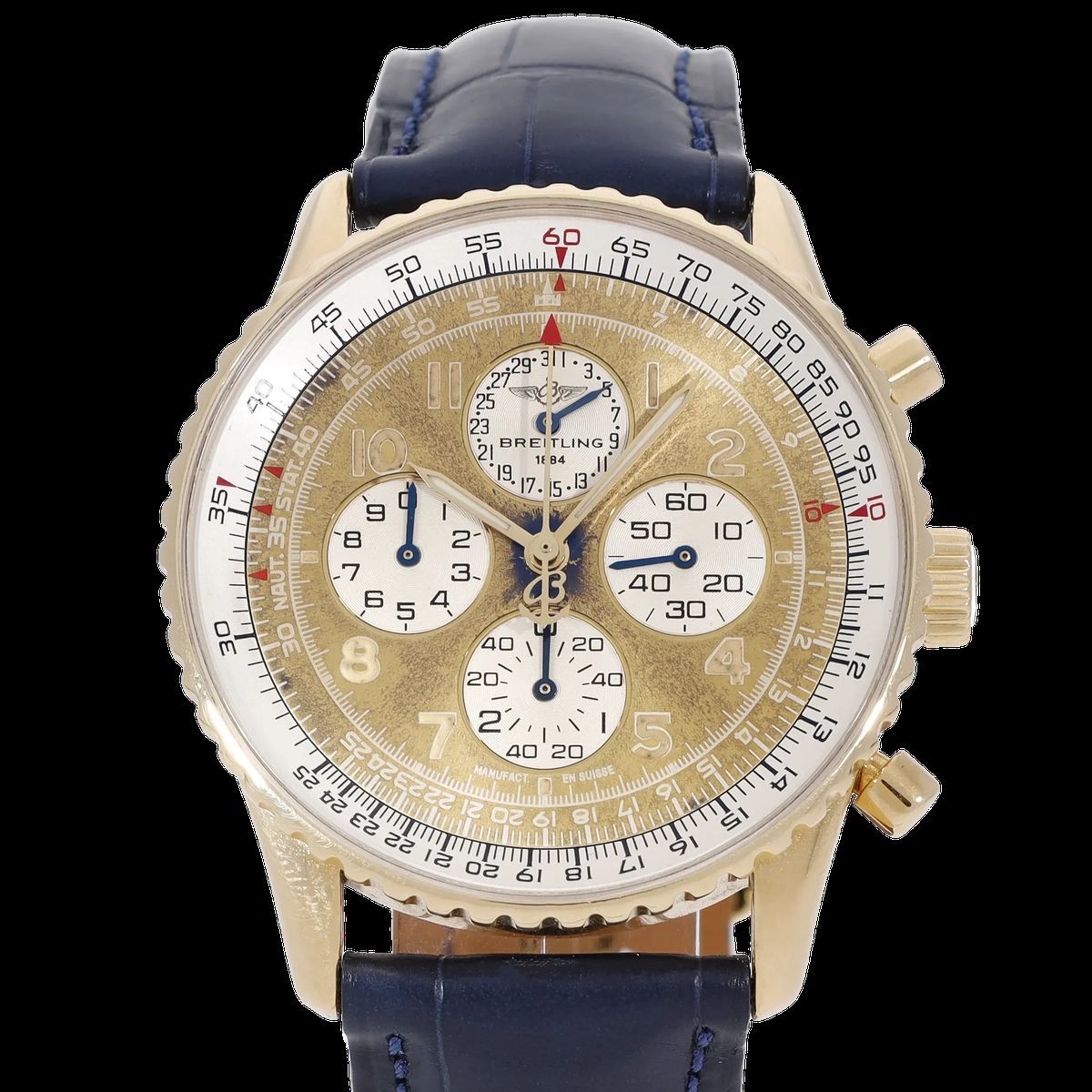 Goldfarbene Chronograph Uhr