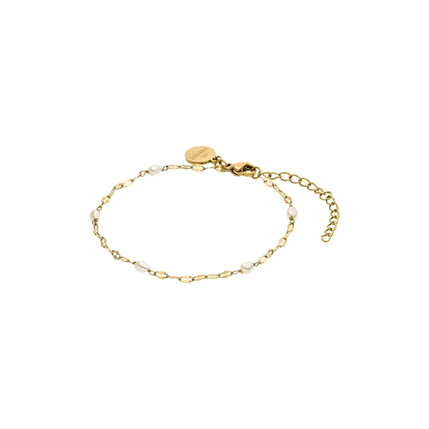 Zartes Perlenarmband Gold