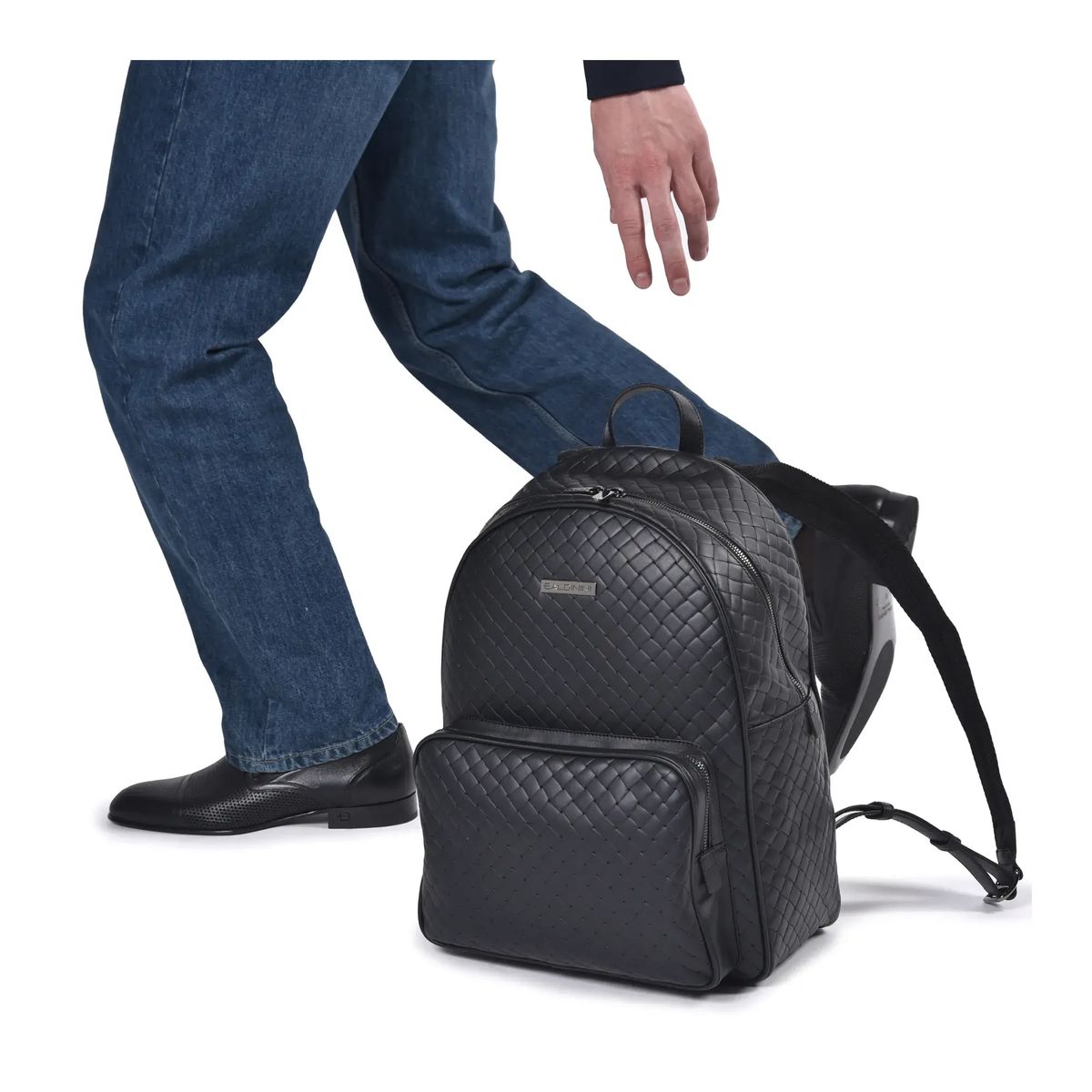 Gesteppter Mode Rucksack aus Leder