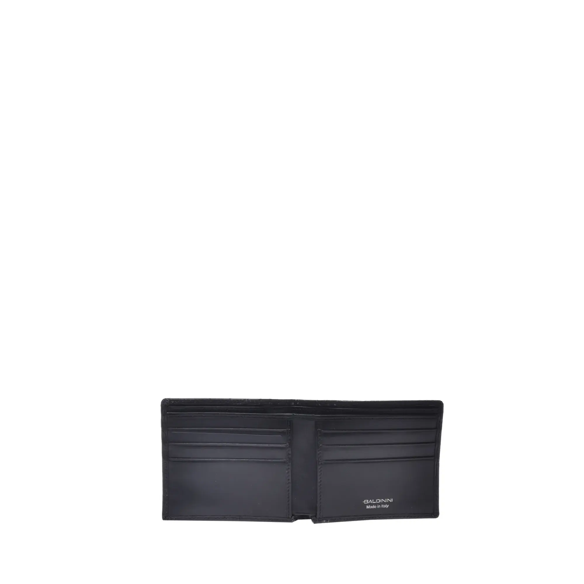 Geprägte Leder-Brieftasche mit zwei Fächern