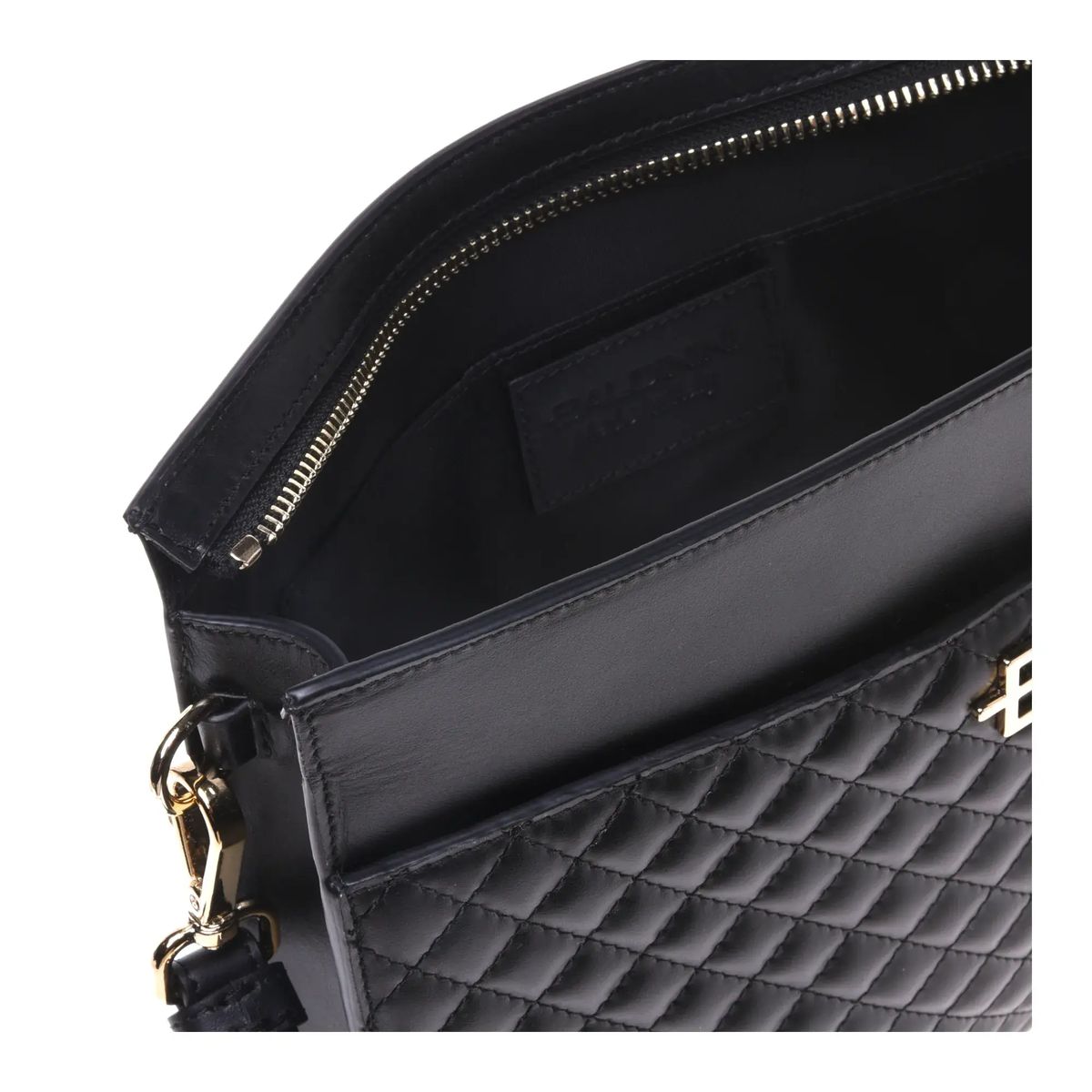 Gesteppte Leder Clutch mit Handschlaufe