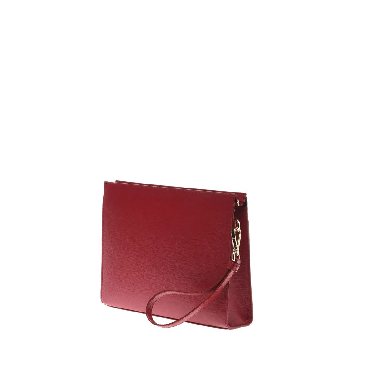 Rote Leder Clutch Tasche mit Riemen