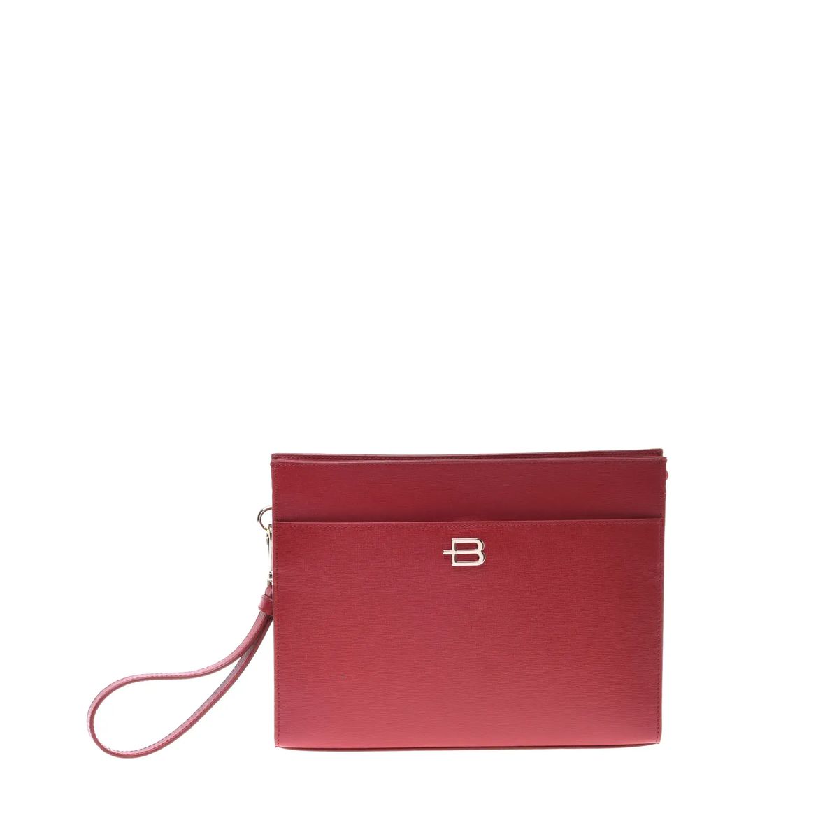 Rote Leder Clutch Tasche mit Riemen