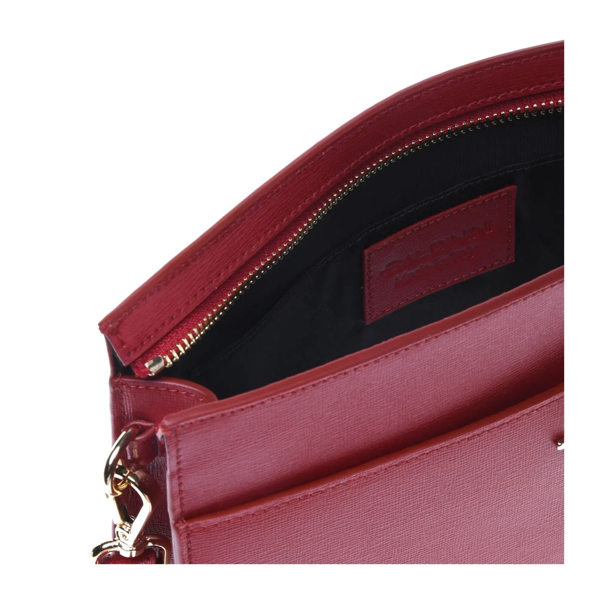 Rote Leder Clutch Tasche mit Riemen