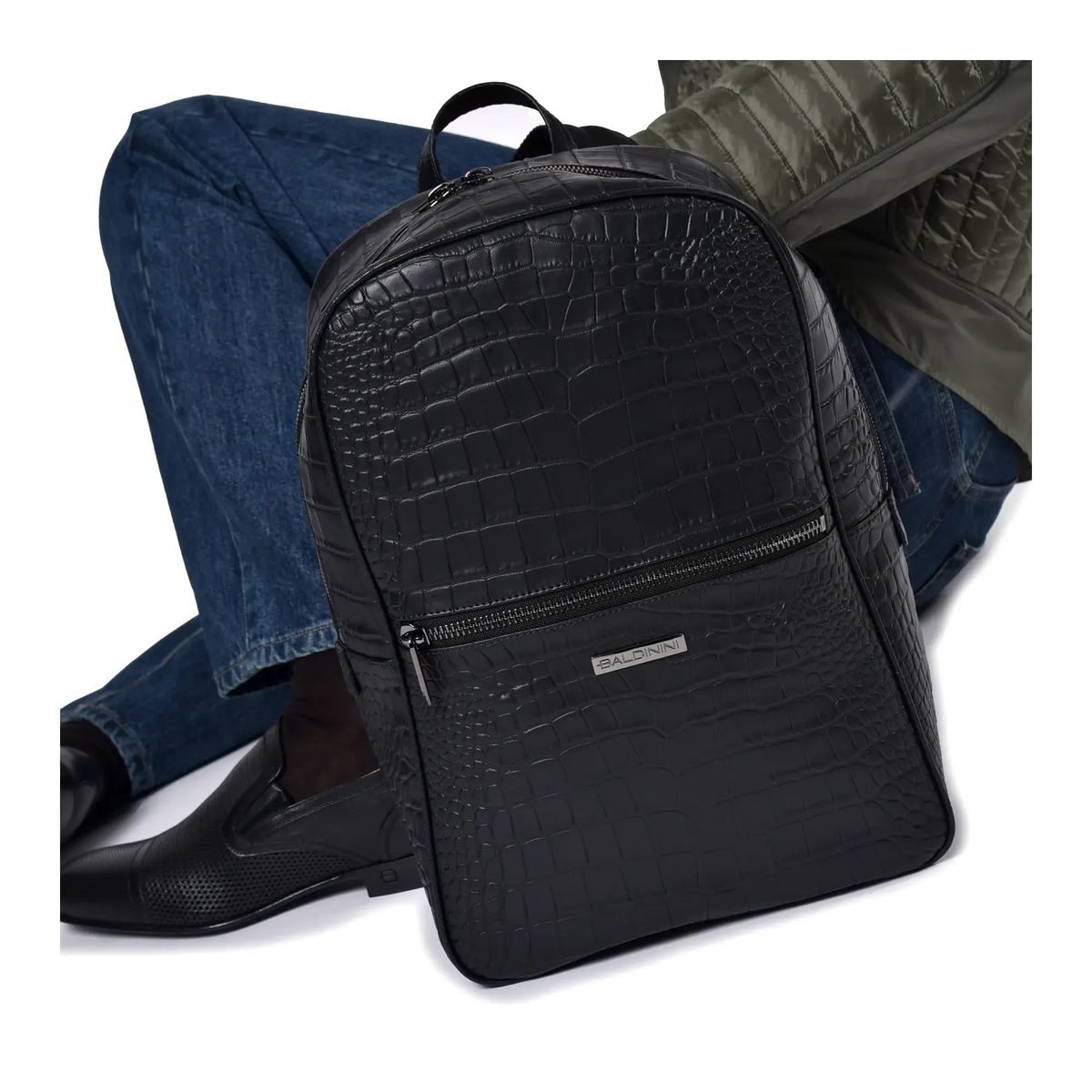 Rucksack aus Krokodilleder