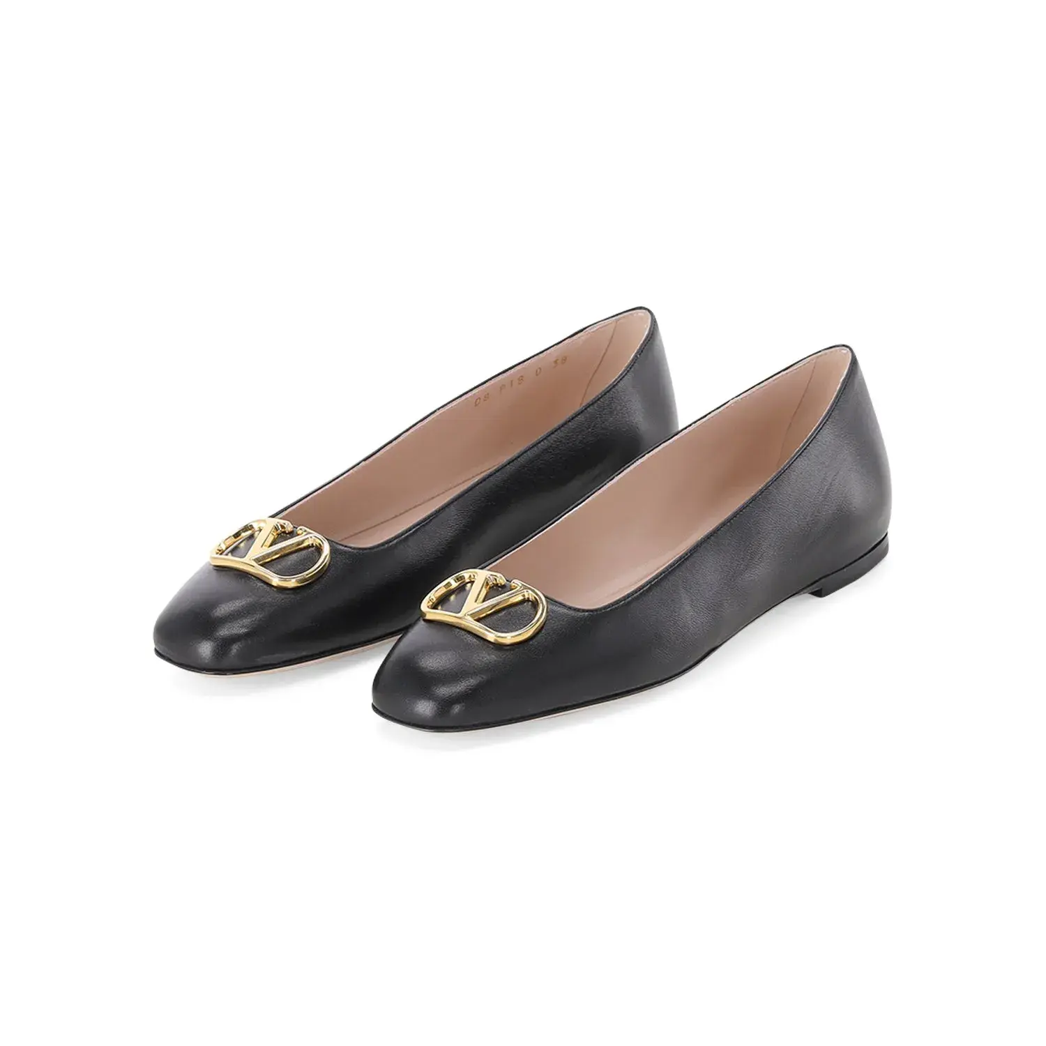 Elegante Leder-Ballerinas mit Logo