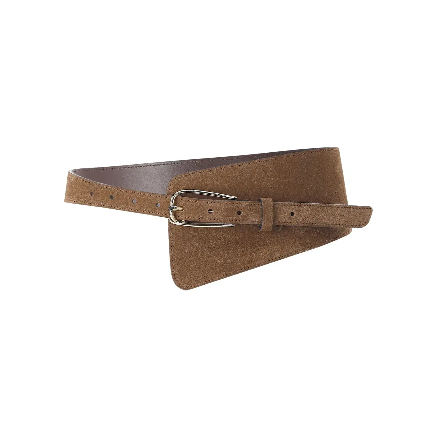 Asymmetrischer Taillengürtel aus Wildleder