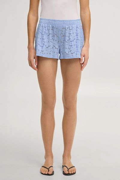 Loungewear-Shorts aus floraler Spitze