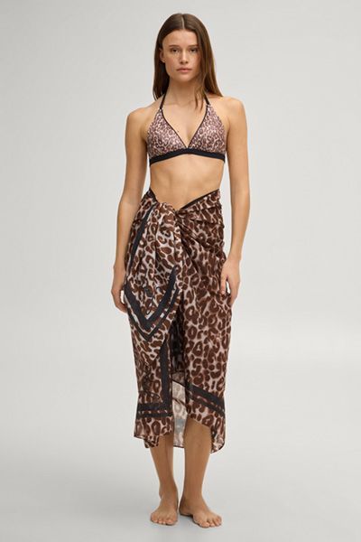 Strand Pareo Schal mit Leopardenmuster