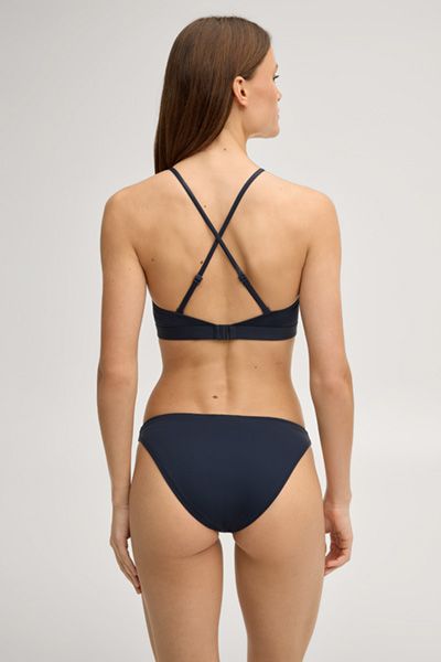 Marineblaues Racerback Bikini-Top mit Logo