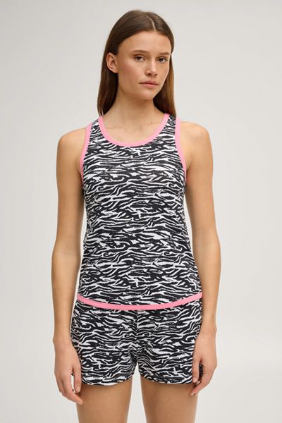 Racerback-Tanktop mit Animal-Print
