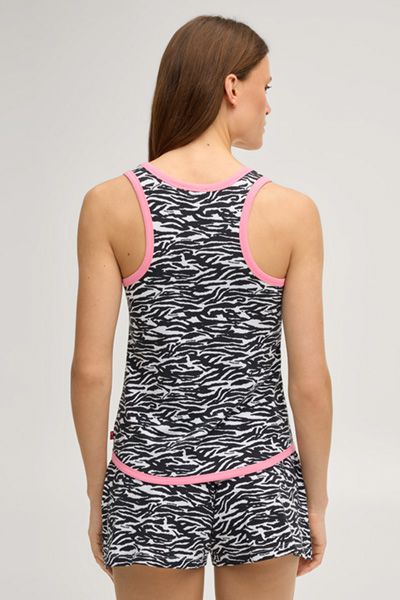 Racerback-Tanktop mit Animal-Print