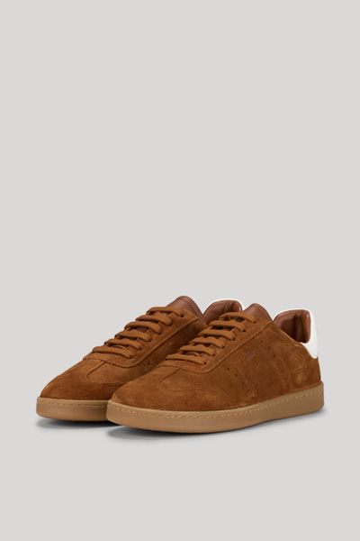 Braune Retro-Sneaker aus Veloursleder