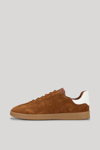 Braune Retro-Sneaker aus Veloursleder