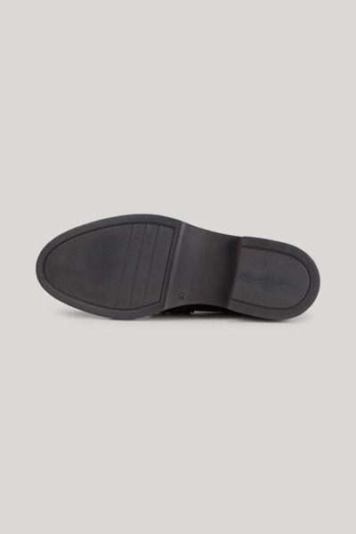 Schwarze Leder Penny Loafer mit Krokoprägung