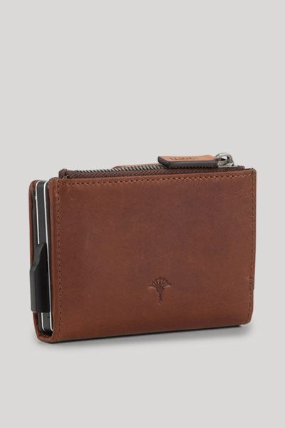 Leder Kartenhalter Portemonnaie mit Reißverschluss