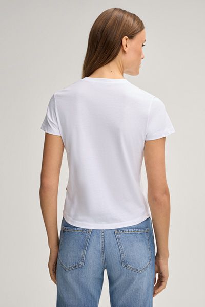 Klassisches weißes Logo-T-Shirt aus Baumwolle