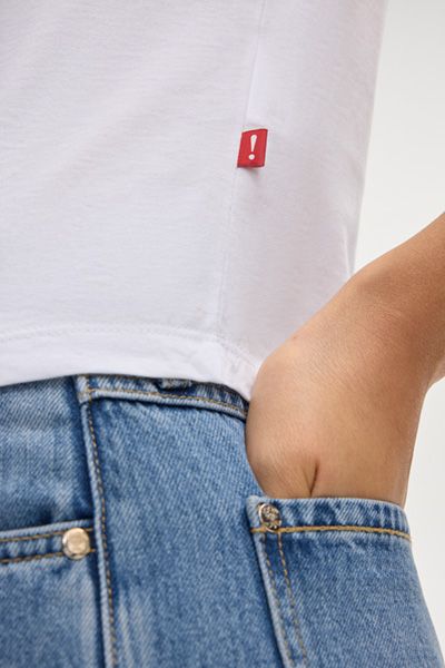 Klassisches weißes Logo-T-Shirt aus Baumwolle