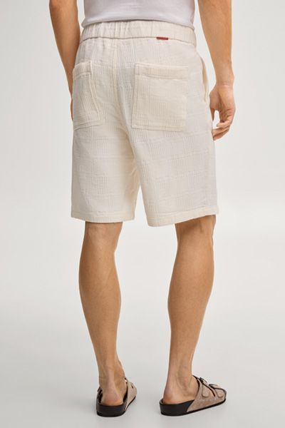 Shorts mit Tunnelzug aus strukturierter Baumwolle