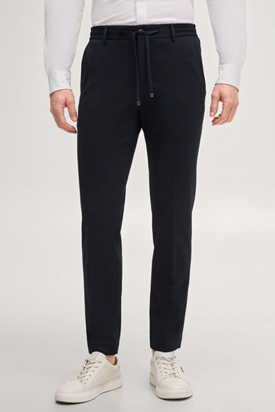 Navy Jersey Business Joggpants mit Kordelzug