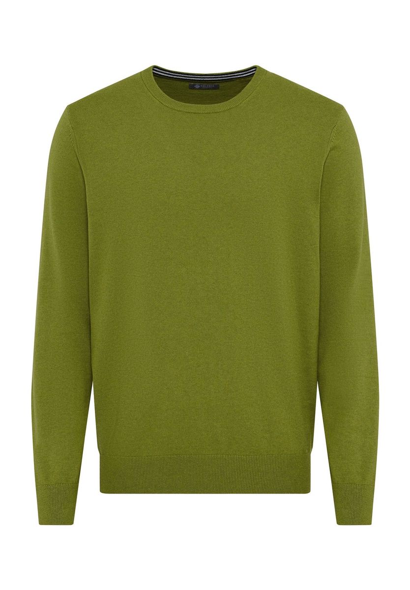 Klassischer Baumwoll-Strickpullover mit Rundhalsausschnitt