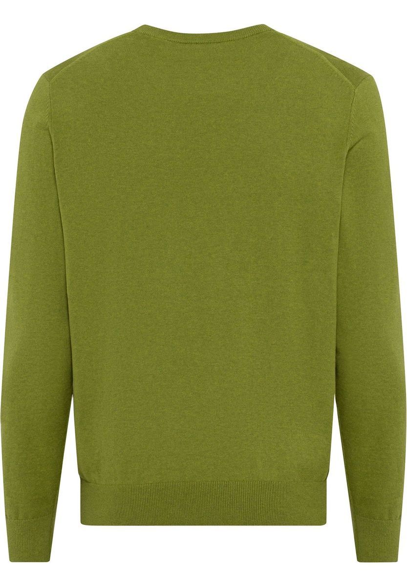 Klassischer Baumwoll-Strickpullover mit Rundhalsausschnitt