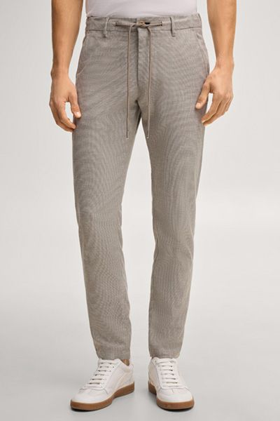 Lässige beige Chinohose mit Kordelzug
