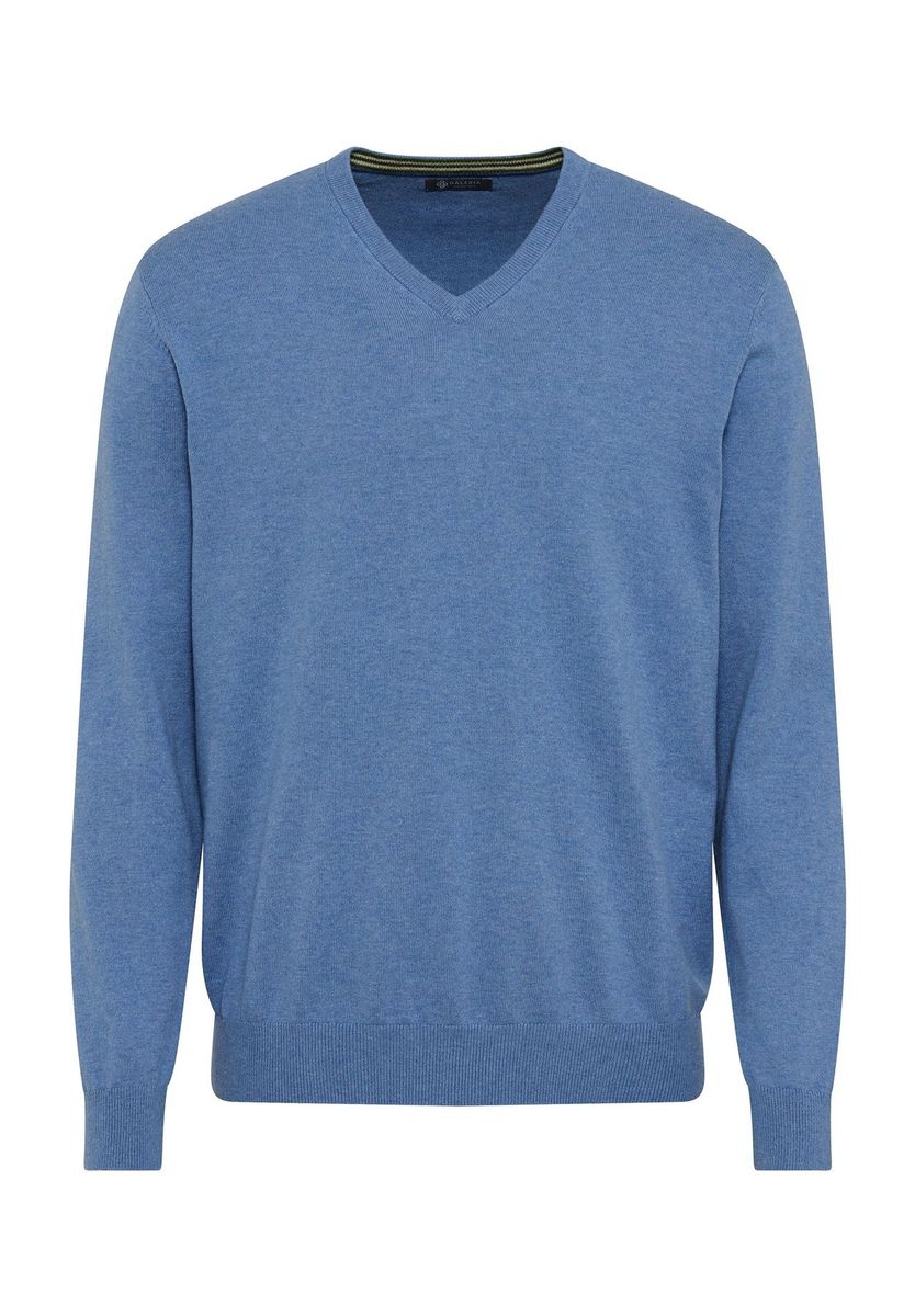 Klassischer V-Ausschnitt Strickpullover aus Baumwolle