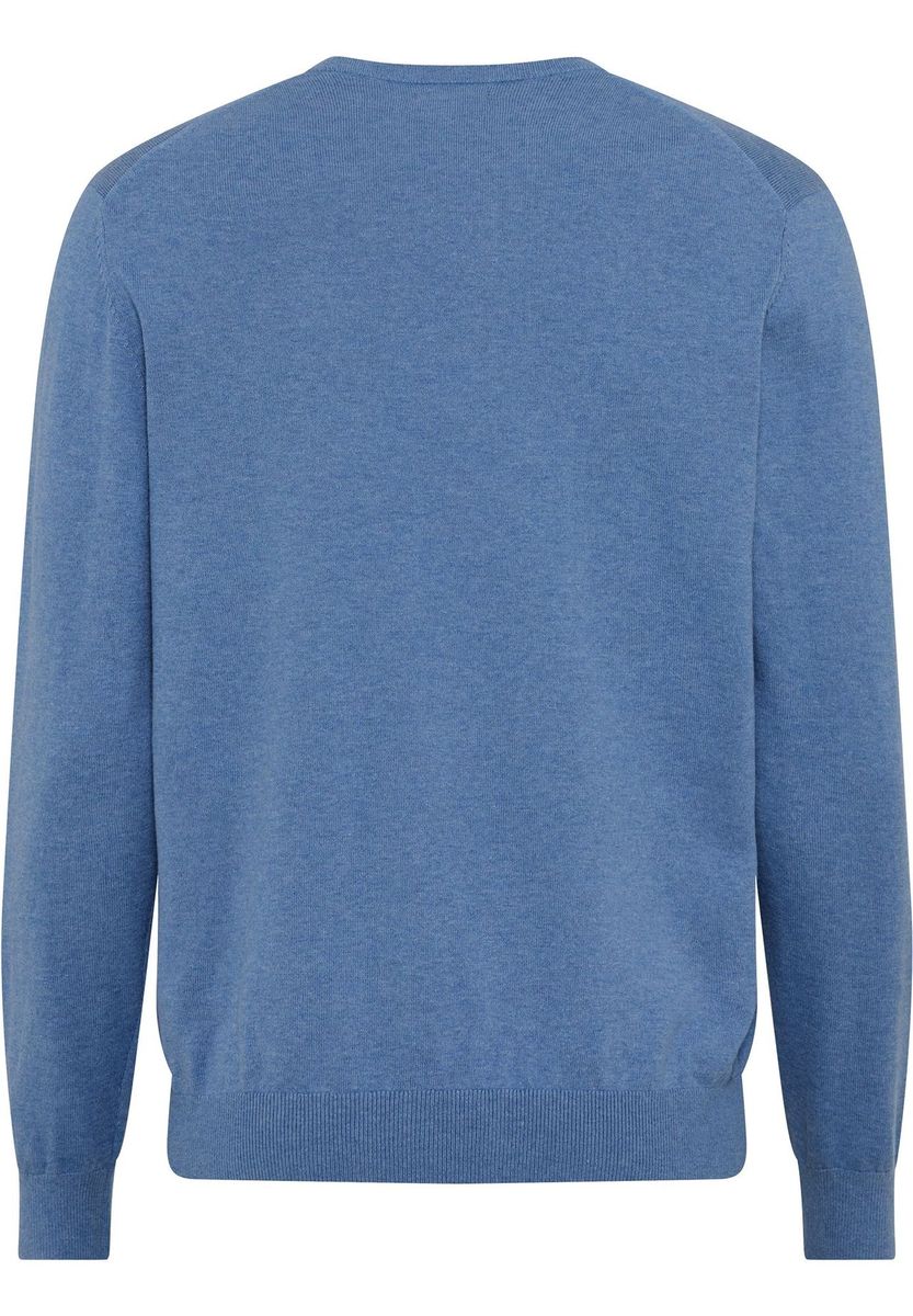 Klassischer V-Ausschnitt Strickpullover aus Baumwolle