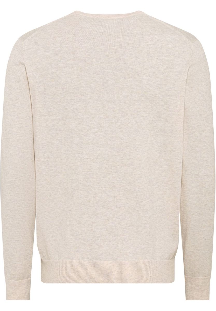 Klassischer V-Ausschnitt Baumwoll Strickpullover