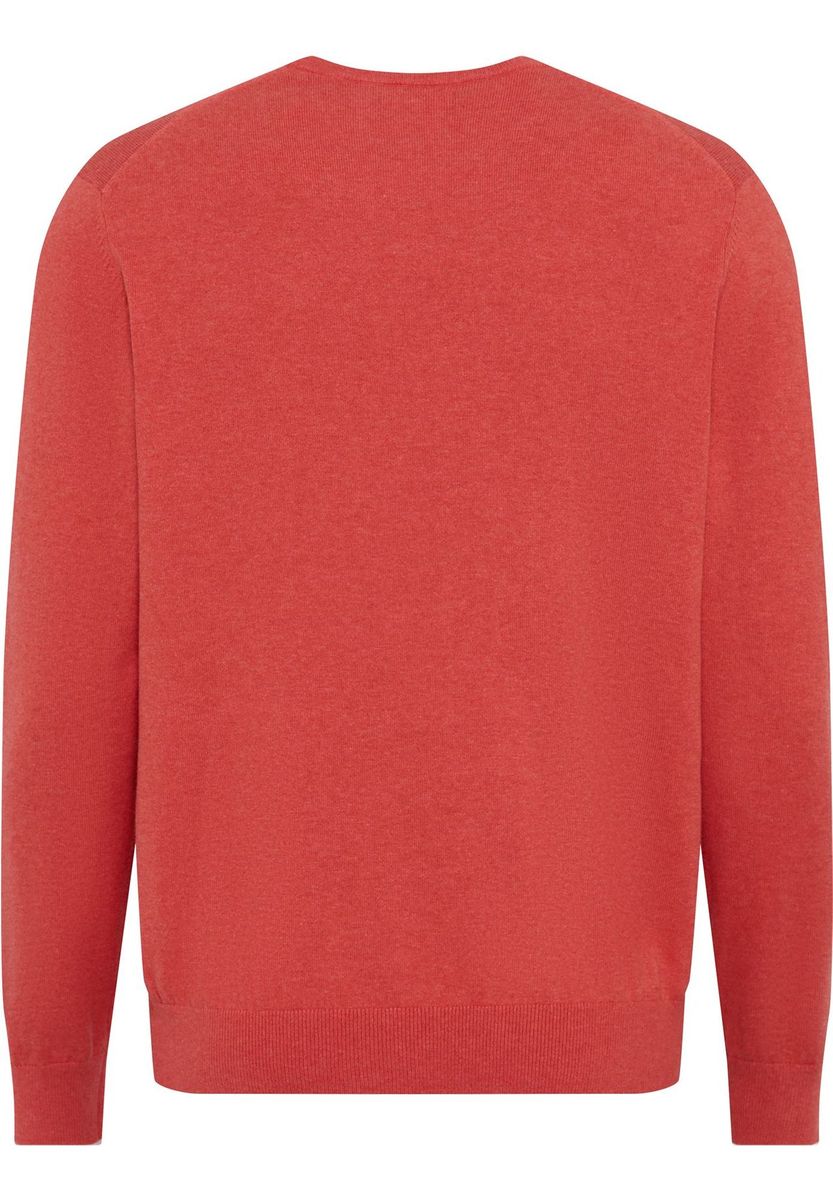 Klassischer V-Ausschnitt Baumwollstrickpullover