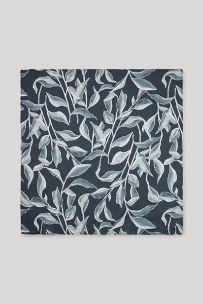 Marineblaues Bandana-Tuch mit Blumendruck