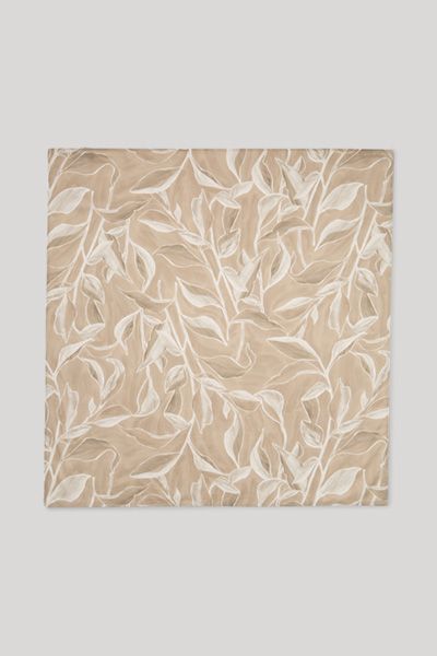 Beige Bandana-Tuch mit Blumenmuster