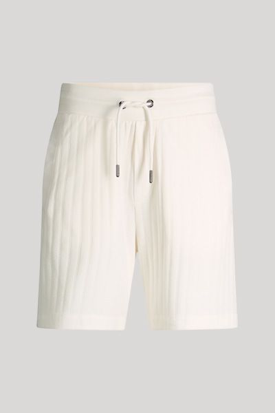 Offwhite Rippstrick-Sweatshorts