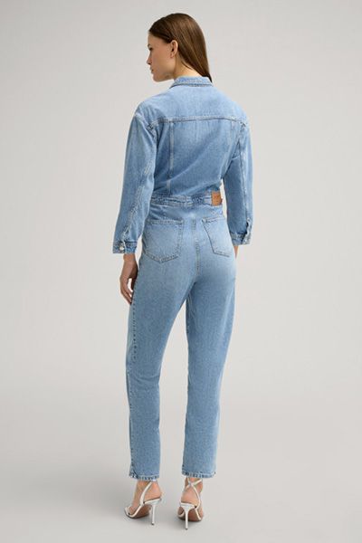 Jeans-Jumpsuit mit Brusttaschen