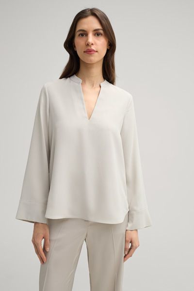 Elegante Langarm-Bluse aus Crêpe