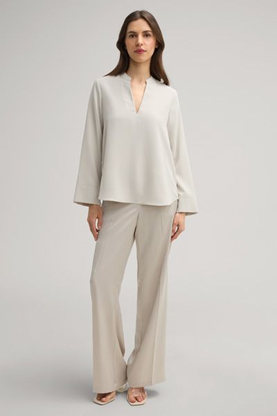Elegante Langarm-Bluse aus Crêpe