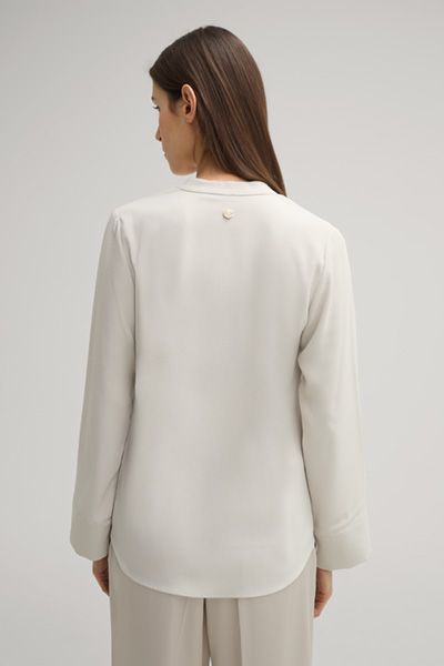 Elegante Langarm-Bluse aus Crêpe
