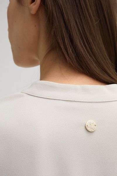 Elegante Langarm-Bluse aus Crêpe