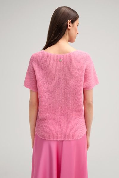 Gestricktes Kurzarm-Top in Pink