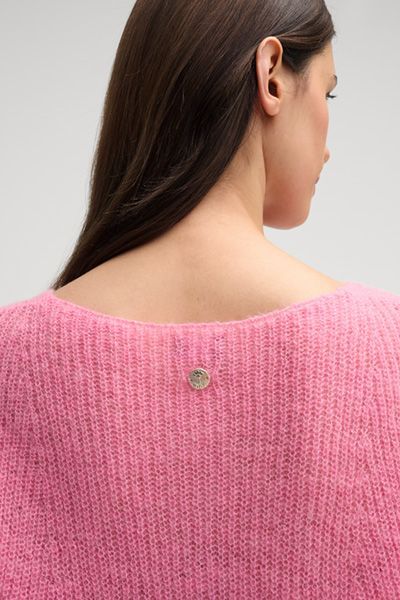 Gestricktes Kurzarm-Top in Pink
