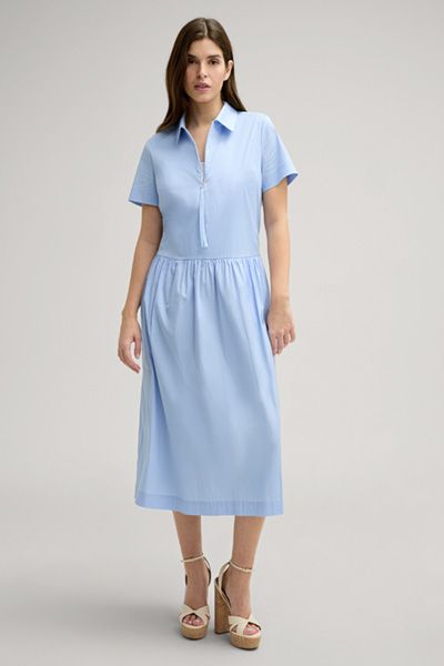 Hellblaues Midi-Hemdblusenkleid