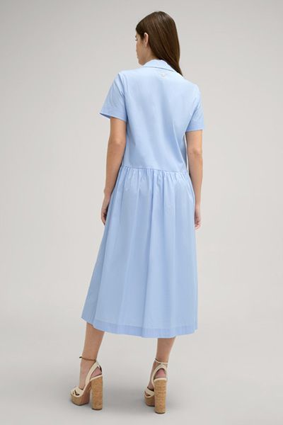 Hellblaues Midi-Hemdblusenkleid
