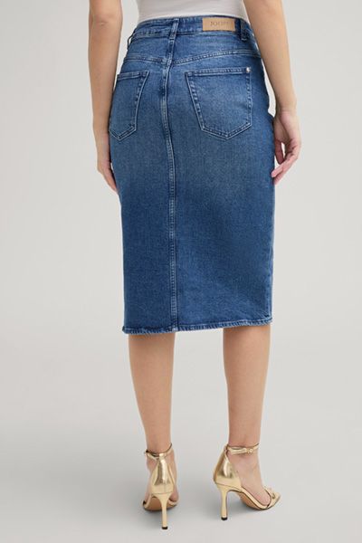 Klassischer Denim Midi Bleistiftrock