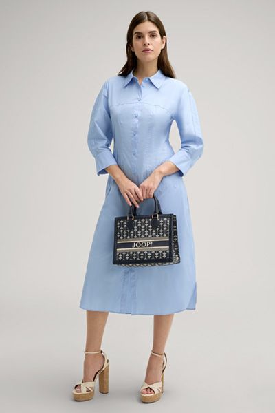 Klassisches Midi-Hemdkleid mit Ärmeln