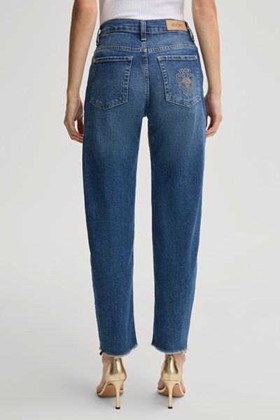Jeans mit hoher Taille und konischer Passform