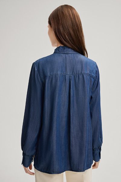 Jeansbluse Ulla in Dunkelblau