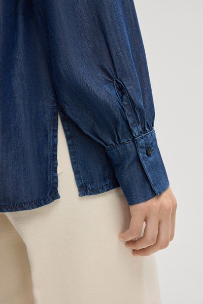 Jeansbluse Ulla in Dunkelblau