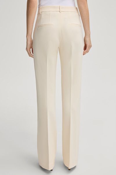 Elegante Creme Schlag Businesshose